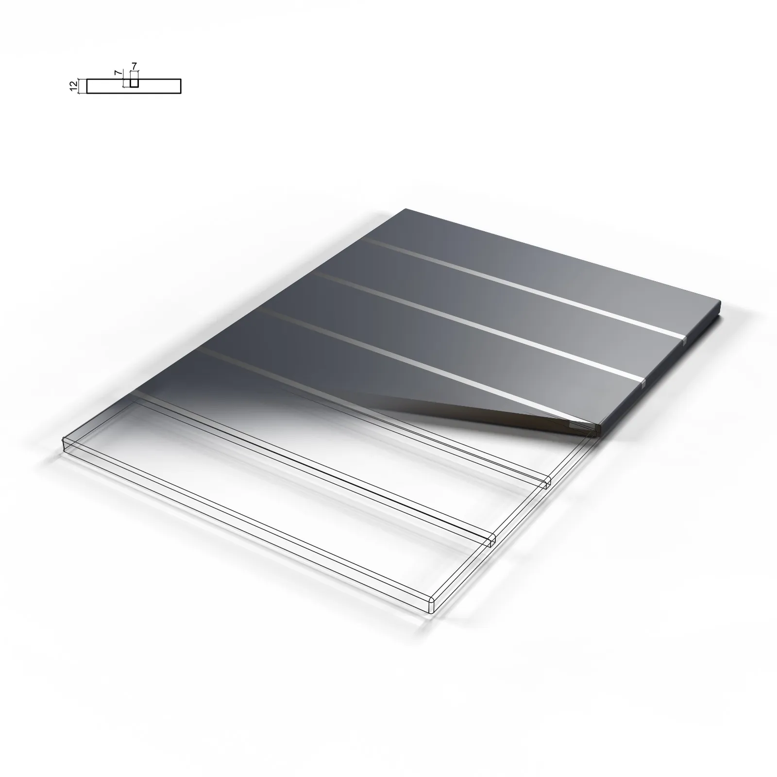 Aluminium inlay milling design for bespoke steel security doors