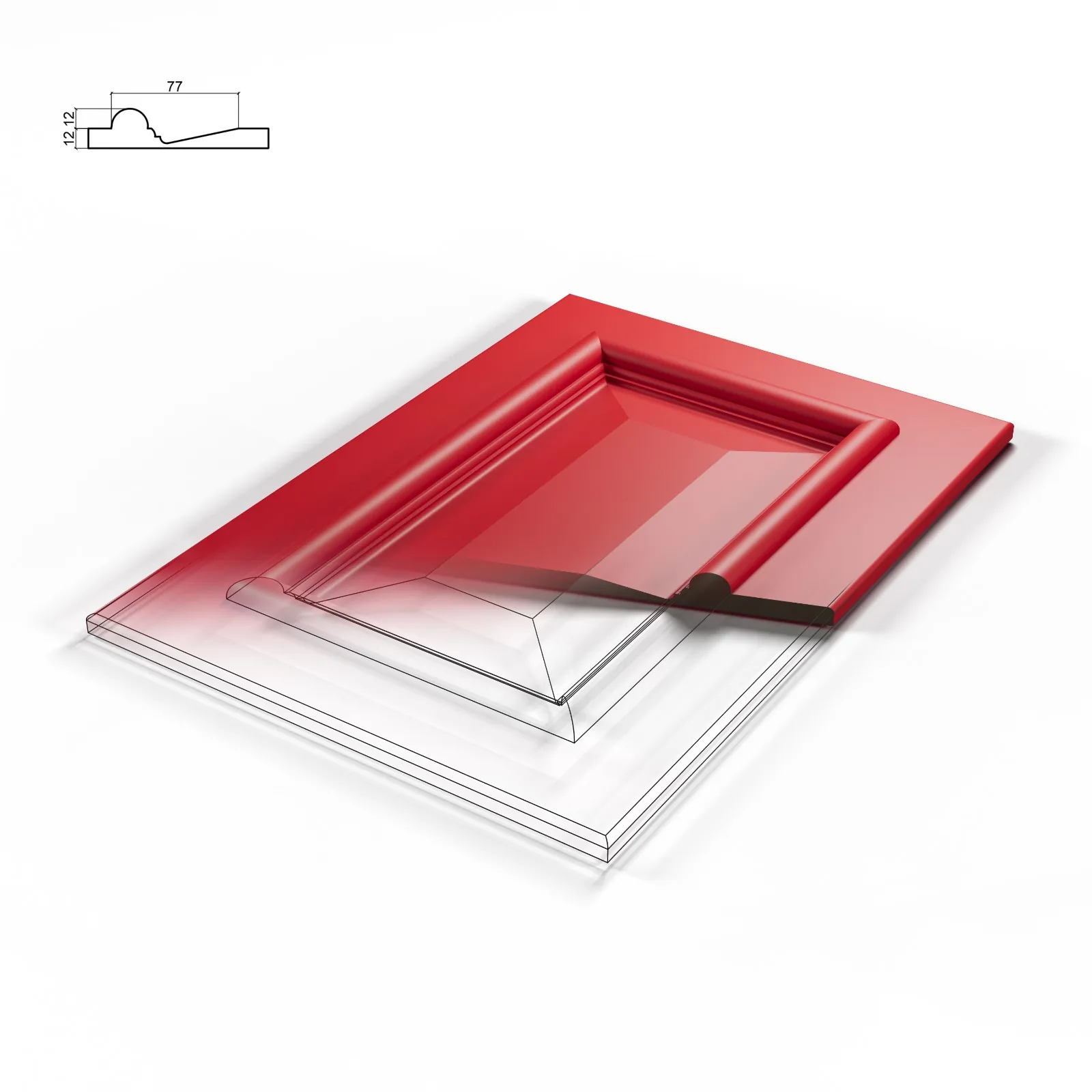 Georgian mouldings raised-panel milling design for bespoke steel security doors