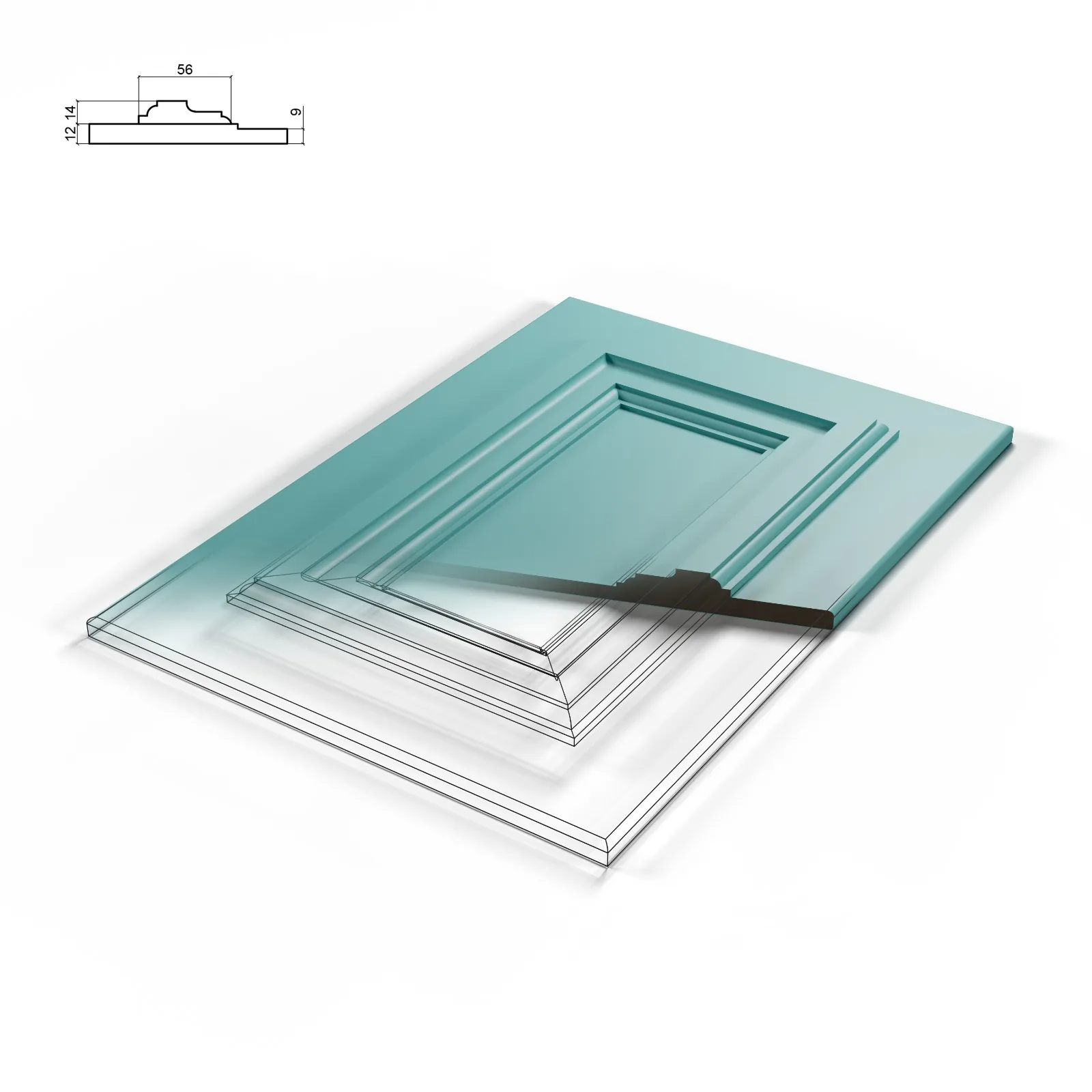 Romanian stepped-panel milling design for bespoke steel security doors