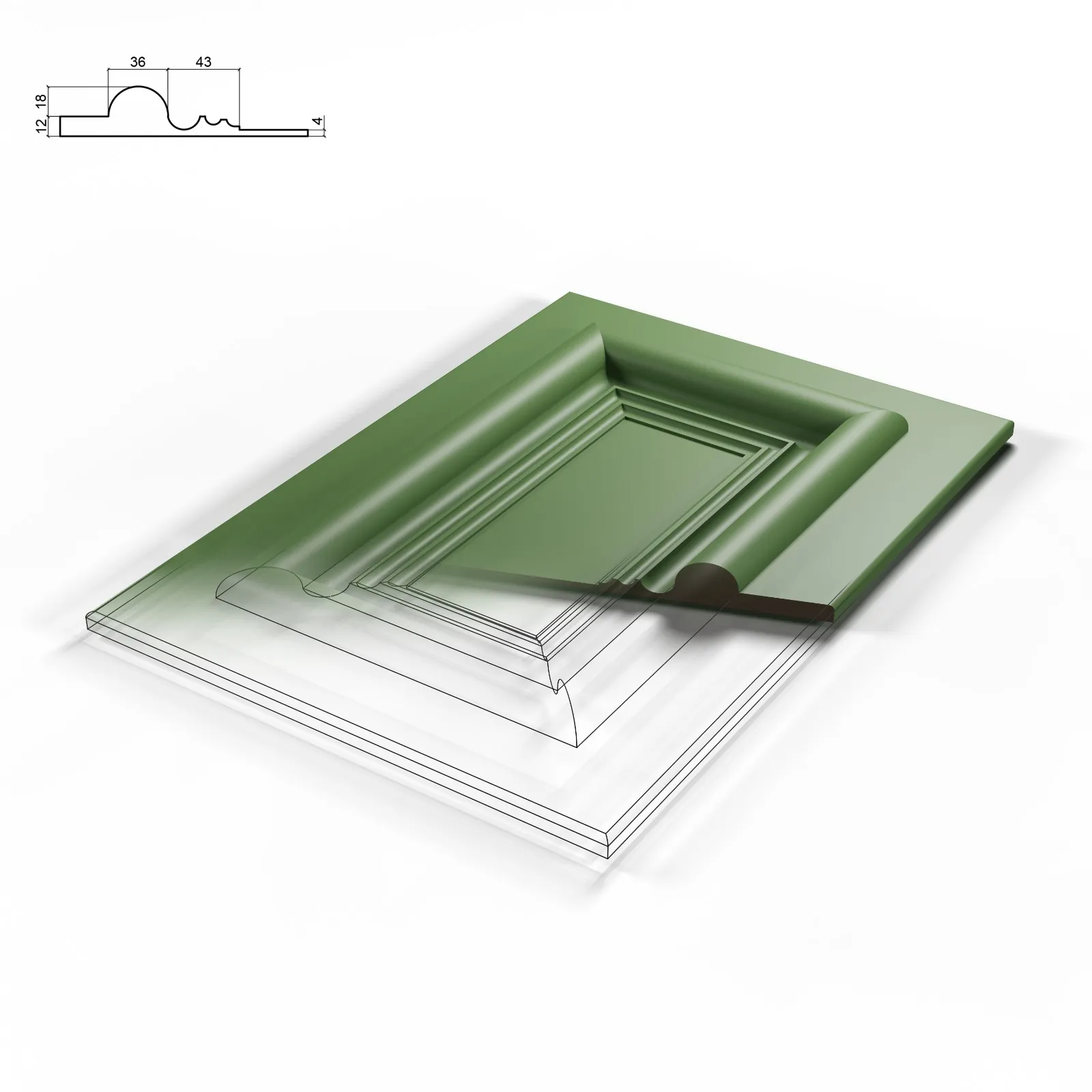 Victorian raised-panel milling design for bespoke steel security doors